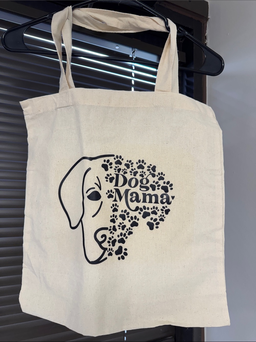 Dog Mama Canvas Tote Bag - Natural